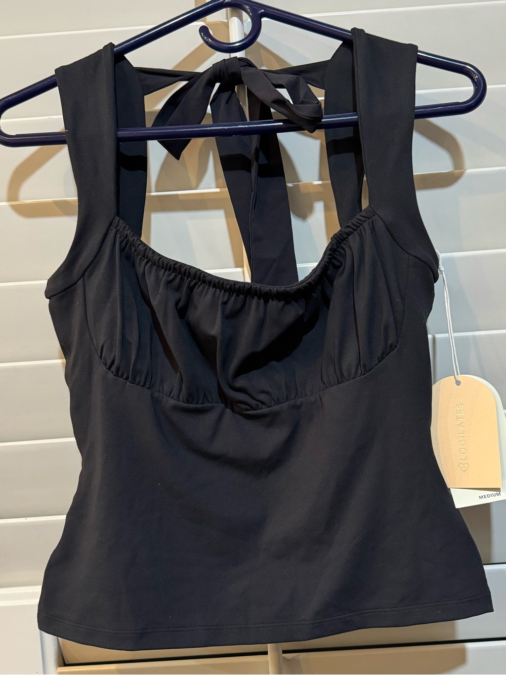 Blogilates Black Bow Back Tank -Medium